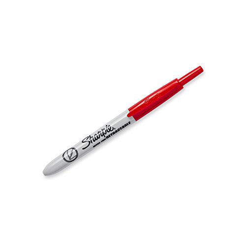 Product Cover Sharpie Retractable Permanent Markers, Ultra Fine Point, Red, 12 Count