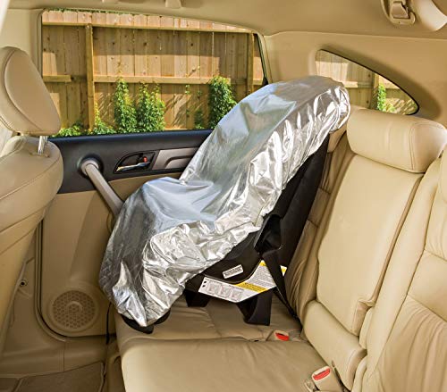 Product Cover Car Seat Sun Shade Cover - Keep Your Baby's Carseat at a Cooler Temperature - Covers and Blocks Out Heat & Sun - More Comfortable for Baby or Child - Protection from UV Sunlight - Mommy's Helper