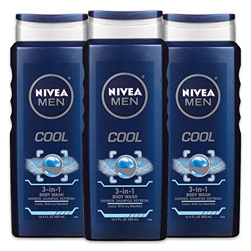 Product Cover Nivea Men Cool 3-in-1 Body Wash, 16.9 Fl. Oz (Pack of 3)