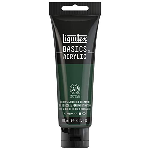 Product Cover Liquitex BASICS Acrylic Paint, 4-oz tube, Hooker's Green Hue Permanent
