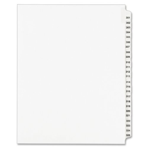 Product Cover Avery Legal Dividers, Standard Collated Sets, Letter Size, Side Tabs, 301-325 (01342)