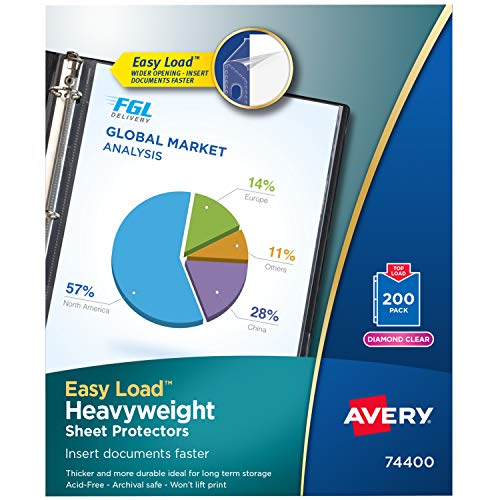 Product Cover Avery Heavyweight Diamond Clear Sheet Protectors, 8.5