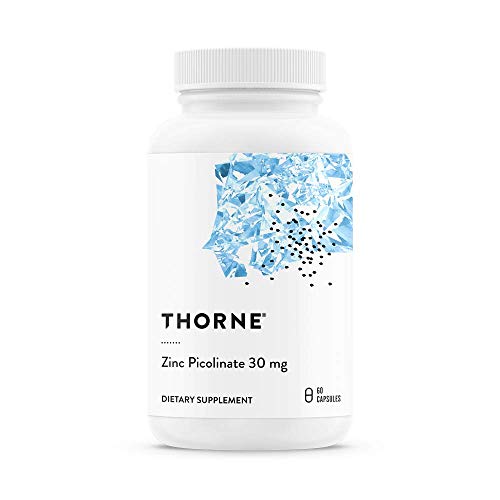 Product Cover Thorne Research - Zinc Picolinate 30 mg (Formerly Double Strength Zinc Picolinate) - Well-Absorbed Zinc Supplement for Growth and Immune Function - NSF Certified for Sport - 60 Capsules