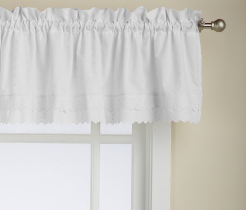 Product Cover LORRAINE HOME FASHIONS Ribbon Eyelet Valance, 60 by 12-Inch, White