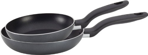 Product Cover T-fal B167S284 Initiatives Nonstick 8-Inch and 10-Inch Cookware Fry Pan Set, Gray