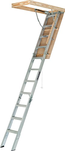 Product Cover Louisville Ladder AA2210 Elite Aluminum Attic Ladder, 375 Pound Load Capaci, 22-1/2 x 54