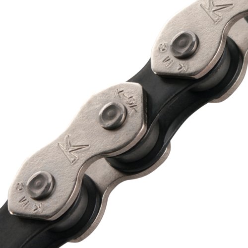 Product Cover KMC K710 Kool Bicycle Chain (1-Speed, 1/2 x 1/8-Inch, 112L, Silver/Black)