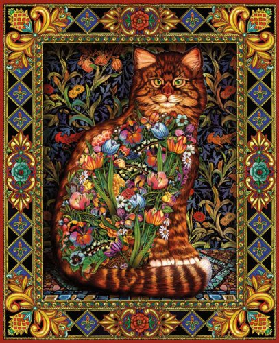 Product Cover White Mountain Puzzles Tapestry Cat - 1000 Piece Jigsaw Puzzle