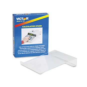 Product Cover Victor Large Angled Acrylic Calculator Stand, 9 x 11 x 2 Inches, Clear (VCTLS125)