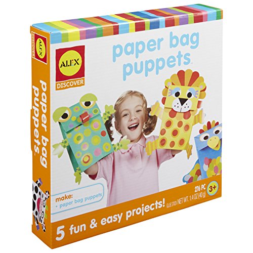 Product Cover Alex Discover Paper Bag Puppets Kids Art and Craft Activity