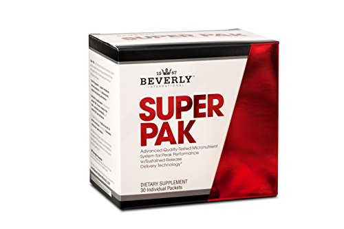 Product Cover Beverly International Super Pak. 30 Packs. High-Potency Multivitamin Daily Pack for maximum energy, performance, immune system health. Custom-formulated for athletes and active individuals since 1970.