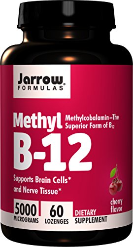Product Cover Jarrow Formulas Methylcobalamin (Methyl B12), Supports Brain Cells, 5000 mcg, 60 Lozenges