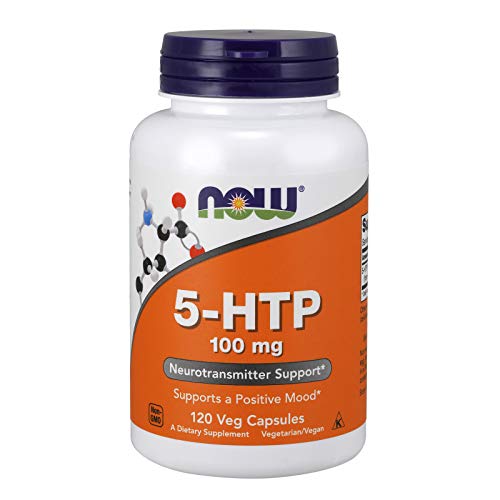 Product Cover NOW Supplements, 5-HTP (5-hydroxytryptophan) 100 mg, Neurotransmitter Support*, 120 Veg Capsules