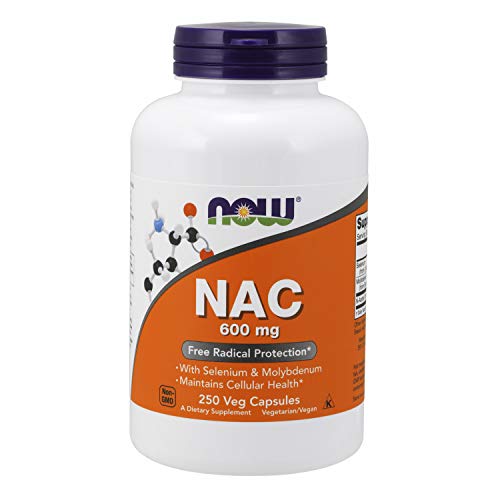 Product Cover NOW Supplements, NAC  (N-Acetyl Cysteine)600 mg with Selenium & Molybdenum, 250 Veg Capsules