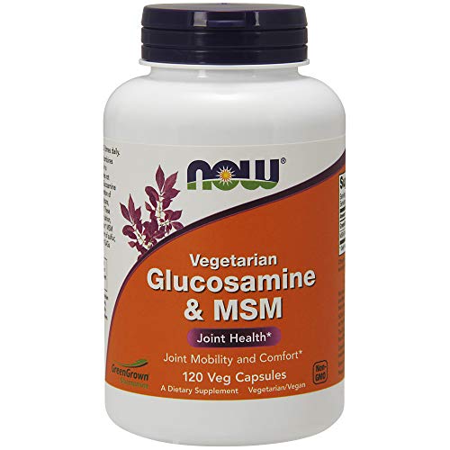 Product Cover NOW Supplements, Glucosamine & MSM (Not Shellfish Derived), Vegetarian , 120 Veg Capsules