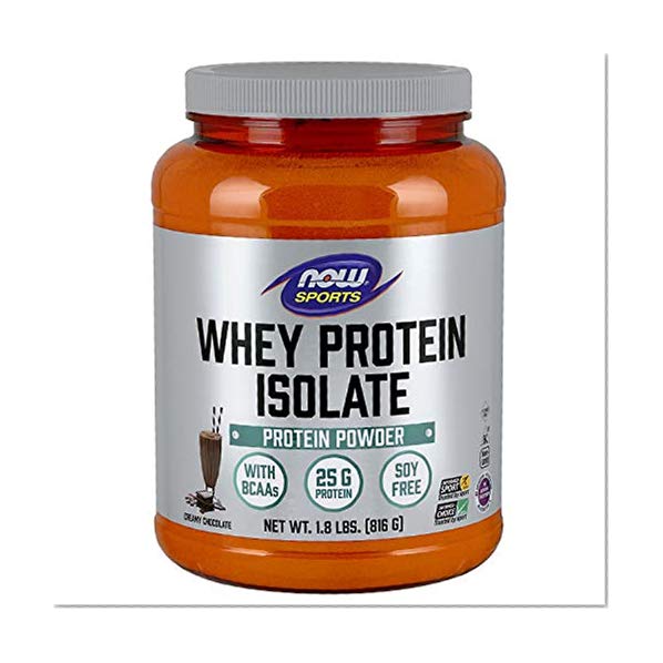 Product Cover NOW Sports Nutrition, Whey Protein Isolate, 25 G With BCAAs, Creamy Chocolate Powder, 1.8-Pound