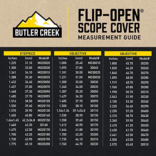 Product Cover Butler Creek 40 Objective Flip Open Scope Cover