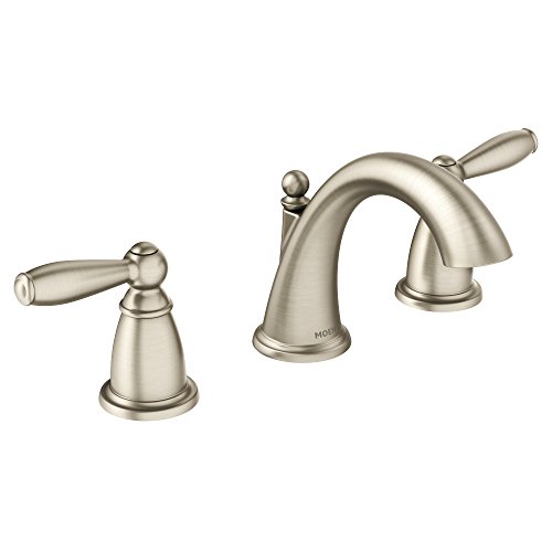 Product Cover Moen T6620BN Brantford Two-Handle 8 in. Widespread Bathroom Faucet Trim Kit, Valve Required, Brushed Nickel