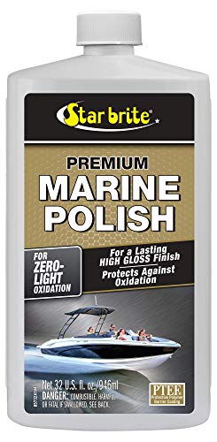 Product Cover Star brite Premium Marine Polish with PTEF - Boat Wax That Seals & Protects Gel Coat with a High Gloss Finish, 32 oz Liquid
