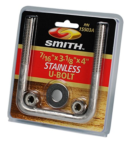 Product Cover CE Smith Trailer Stainless Steel Square U-Bolt with Washers & Nuts, 7/16