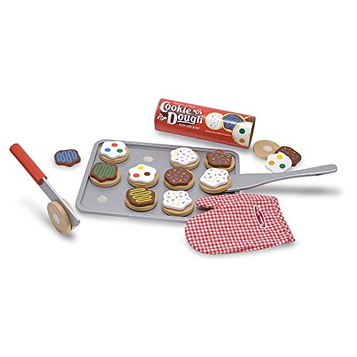 Product Cover Melissa & Doug Slice-and-Bake Wooden Cookie Play Food Set, Pretend Play, Materials, 28 Pieces, 10.5