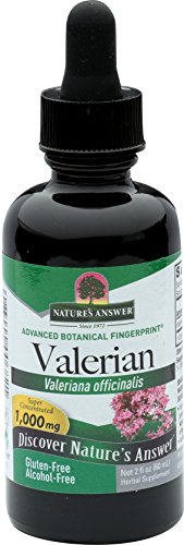 Product Cover Nature's Answer Valerian Root | Promotes Restful Sleep | Calms & Relaxes | Super Concentrated 1000mg | Gluten-Free, Alcohol-Free, Kosher Certified & Vegan 2oz