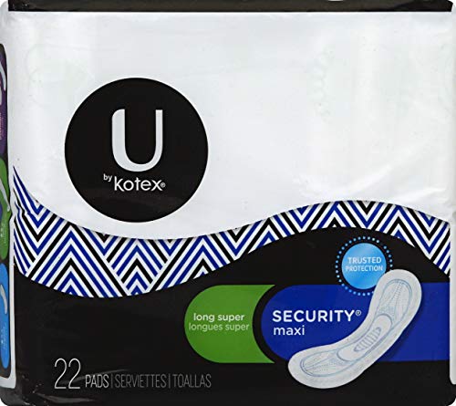 Product Cover U by Kotex Secuity Maxi Pads, Long Super 22 ea