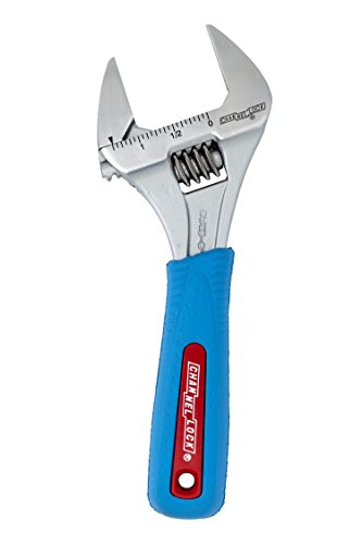 Product Cover Channellock 6WCB 6-Inch WideAzz Adjustable Wrench | 1.34-Inch Wide Jaw Opening | Precise Jaw Design Grips in Tight Spaces | Measurement Scales for Easy Sizing of Diameters | CODE BLUE Comfort Grip