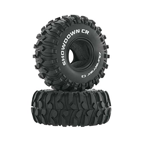 Product Cover Duratrax Showdown 1.9 Inch RC Rock Crawler Tires with Foam Inserts, C3 Super Soft Compound, High Traction, Unmounted, (Set of 2)