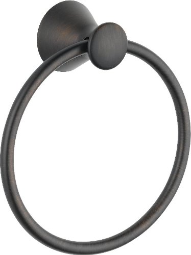 Product Cover Delta Faucet Bathroom Accessories 73846-RB Lahara Hand Towel Holder Ring, SpotShield Venetian Bronze