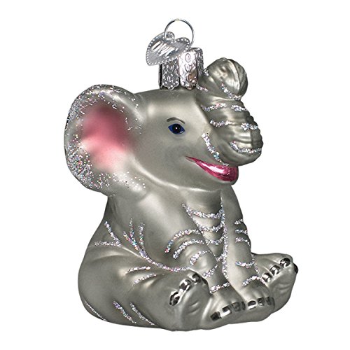 Product Cover Old World Christmas Little or Large Elephant Glass Blown Ornaments for Christmas Tree