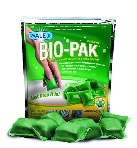 Product Cover Walex BOI-11530 Bio-Pak Natural Holding Tank Deodorizer and Waste Digester Drop-Ins, Alpine Fresh Scent (10 count)