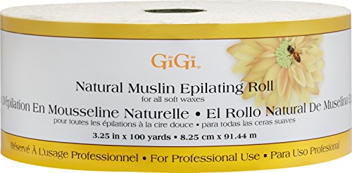 Product Cover GiGi Natural Muslin Roll for Hair Waxing/Hair Removal, 3.25-inch x 100 yards