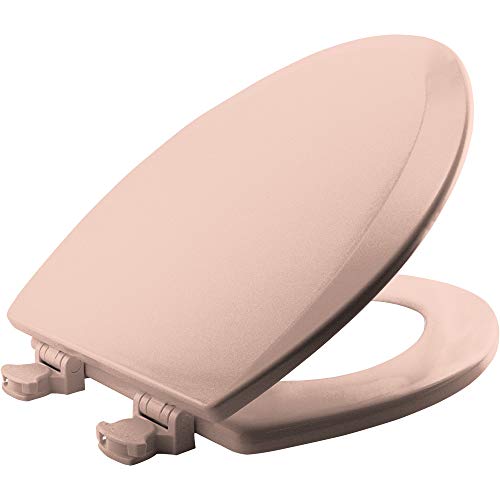 Product Cover BEMIS 1500EC 063 Toilet Seat with Easy Clean & Change Hinges, ELONGATED, Durable Enameled Wood, Venetian Pink