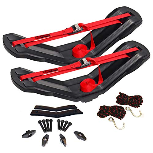 Product Cover Malone SeaWing Saddle Style Universal Car Rack Kayak Carrier with Bow and Stern Lines