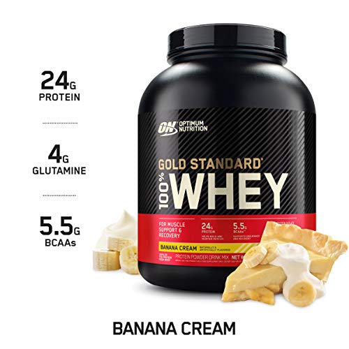 Product Cover Optimum Nutrition Gold Standard 100% Whey Protein Powder, Banana Cream, 5 Pound (Packaging May Vary)