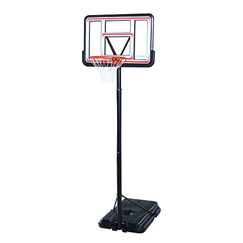 Product Cover Lifetime 1269 Pro Court Height Adjustable Portable Basketball System, 44 Inch Backboard
