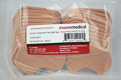 Product Cover Moore Medical Dancer Sesamoid Pad Right Beige - Bag of 25