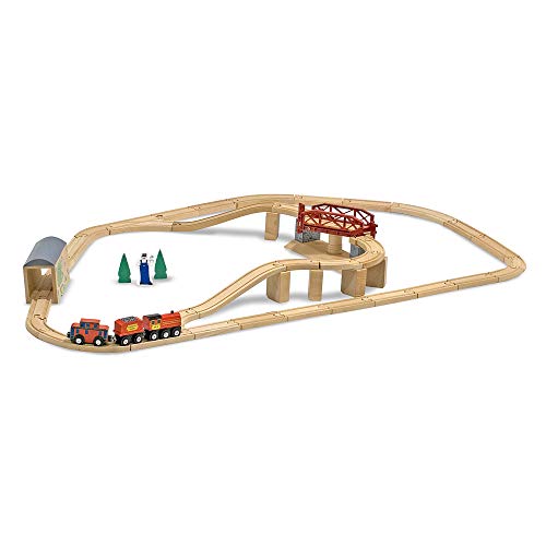 Product Cover Melissa & Doug Children's Swivel Bridge Wooden Train Set (47 Pieces)