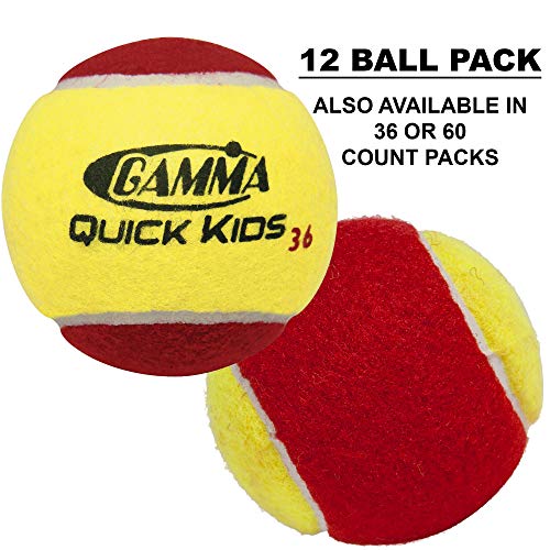 Product Cover Gamma Sports Kids Training (Transition) Balls, Yellow/Red, Quick Kids 36, 12-Pack