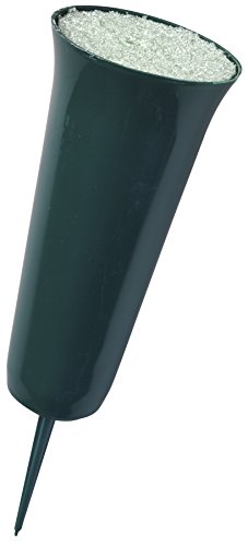 Product Cover FloraCraft Plastic Cemetery Vase with Foam and Detachable Spike 4 Inch x 8.7 Inch Green