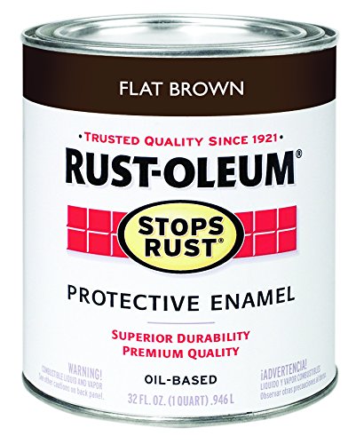 Product Cover Rust-Oleum 239083 Stops Rust, 32 oz. Quart, Flat Brown