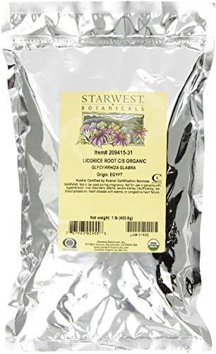 Product Cover Starwest Botanicals Organic Licorice Root Loose Cut and Sifted, 1 Pound Bulk Bag