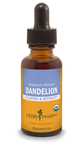 Product Cover Herb Pharm Certified Organic Dandelion Liquid Extract for Cleansing and Detoxification, Organic Cane Alcohol, 1 Ounce