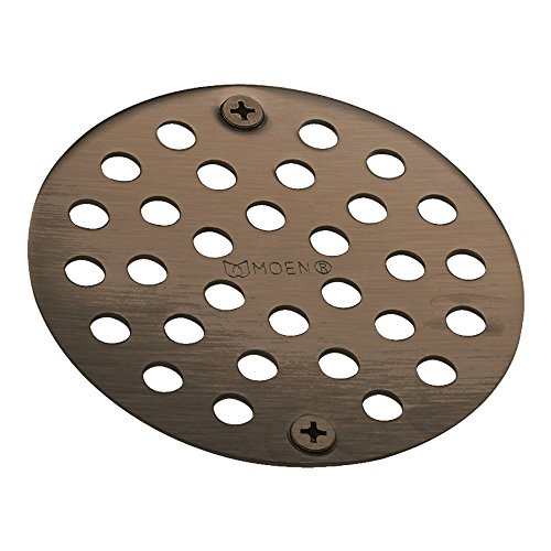 Product Cover Moen 102763ORB 4-Inch Screw-In Shower Strainer Drain Cover, Oil Rubbed Bronze