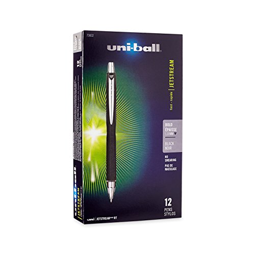 Product Cover uni-ball Jetstream RT Ballpoint Pens, Bold Point (1.0mm), Black, 12 Count