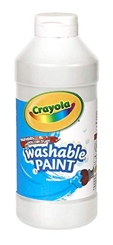 Product Cover Crayola Washable Paint, White Art Tools, Plastic Squeeze Bottle, Bright, Bold Color, 16 Ounce - 54-2016-053