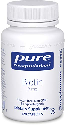 Product Cover Pure Encapsulations - Biotin 8 mg - Hypoallergenic B Vitamin Supplement - 120 Capsules