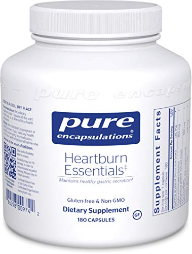 Product Cover Pure Encapsulations - Heartburn Essentials - Dietary Supplement Helps Decrease Occurrences of Occasional Heartburn and Indigestion* - 180 Capsules