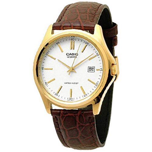 Product Cover Casio MTP-1183Q-7A Men's Gold Analog Dress Watch w/Croc-Leather Band & Date